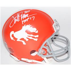 Terrell Davis Signed Broncos Throwback Mini Helmet Inscribed "HOF 17" (Radtke COA)