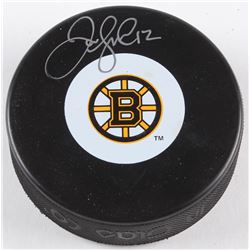 Jarome Iginla Signed Bruins Logo Hockey Puck (AJ's Sports World COA)