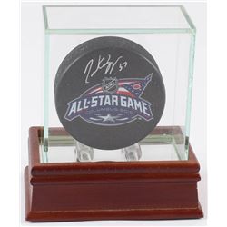 Patrice Bergeron Signed 2015 All-Star Game Logo Hockey Puck with High Quality Display (Bergeron Holo