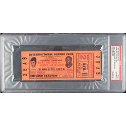1953 Rocky Marciano vs. Joe Walcott Boxing Match Ticket (PSA Encapsulated)