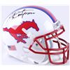 Image 1 : Eric Dickerson Signed SMU Mustangs Mini-Helmet Inscribed "Pony Express" (Beckett COA)