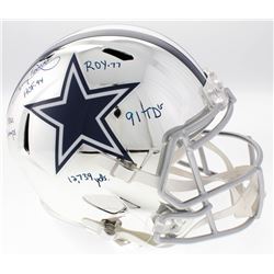 Tony Dorsett Signed Cowboys Full-Size Custom Chrome Speed Helmet (JSA COA)