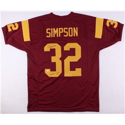 O.J. Simpson Signed USC Trojans Jersey Inscribed "Heisman 68'" (JSA COA)