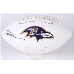 Deion Sanders Signed Ravens Logo Football (Beckett COA)