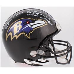 Ray Lewis Signed Ravens Full-Size Authentic On-Field Helmet with Multiple Inscriptions (Beckett COA)