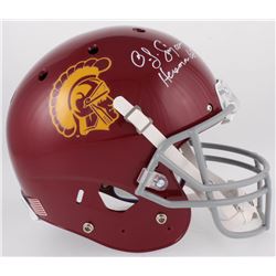 O. J. Simpson Signed USC Trojans Full-Size Helmet Inscribed "Heisman 68'" (JSA COA)