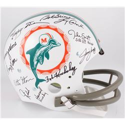 1972 Dolphins Throwback Suspension Full-Size Helmet Team-Signed by (27) with Bob Griese, Jake Scott,