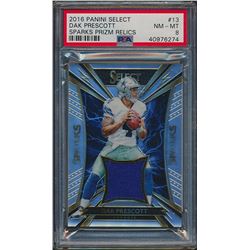 2016 Select Sparks Materials Prizm #13 Dak Prescott (PSA 8)