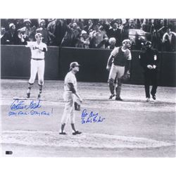 Carlton Fisk  Pat Darcy Signed "World Series" 16x20 Photo Inscribed "Stay Fair - Stay Fair!"  "Go Fo