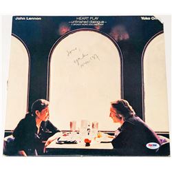 Yoko Ono Signed "Heart Play: Unfinished Dialogue" Vinyl Album Cover Inscribed "Love" (PSA COA)