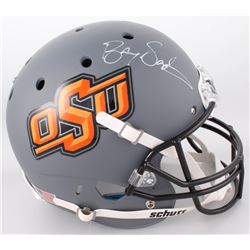 Barry Sanders Signed Oklahoma State Cowboys Full-Size Helmet (Schwartz Hologram)