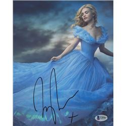 Lily James Signed "Cinderella" 8x10 Photo (Beckett COA)