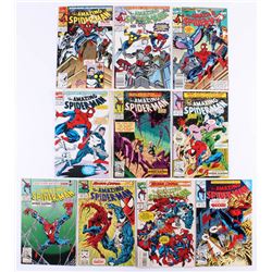 Lot of (10) 1991-1993 "The Amazing Spider-Man" Marvel Comic Books