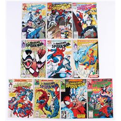 Lot of (10) 1991-1993 "The Amazing Spider-Man" Marvel Comic Books