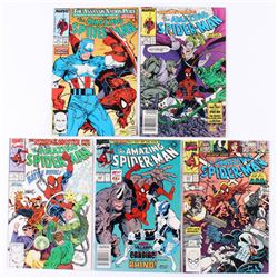 Lot of (5) 1989  1990 "The Amazing Spider-Man" Marvel Comic Books