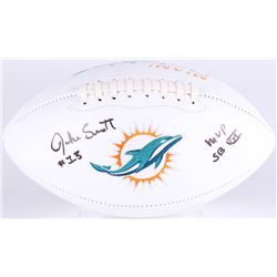 Jake Scott Signed Miami Dolphins Logo Football Inscribed "MVP SB VII" (JSA COA)
