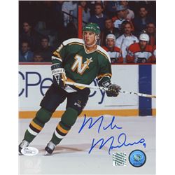 Mike Modano Signed Minnesota North Stars 8x10 Photo (JSA COA  Modano Hologram)