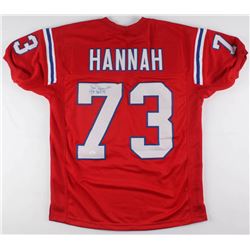 John Hannah Signed New England Patriots Throwback Jersey Inscribed "HOF 91" (JSA COA)