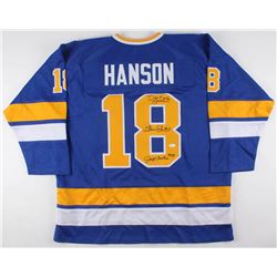 Dave Hanson, Steve Carlson  Jeff Carlson Signed Hanson Brothers "Slap Shot" Charlestown Chiefs Jerse