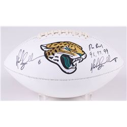 Mark Brunell Signed Jacksonville Jaguars Logo Football Inscribed "Pro Bowl 96, 97, 99" (Beckett COA)