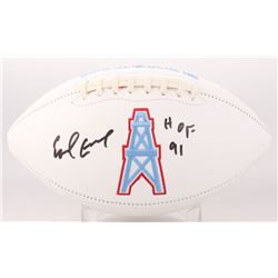 Earl Campbell Signed Houston Oilers Logo Football Inscribed "HOF 91" (JSA COA)