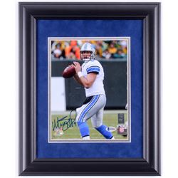 Matthew Stafford Signed Detroit Lions 14x17 Custom Framed Photo Display (Beckett COA)