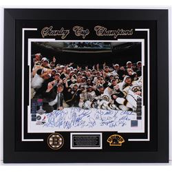 2011 Bruins "Stanley Cup Champions" 27.5x29.5 Custom Framed Photo Display Team-Signed by (22) with Z