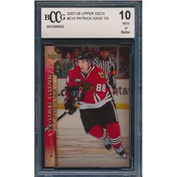 2007-08 Upper Deck #210 Patrick Kane YG RC (BCCG 10)