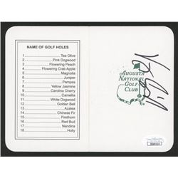 Vijay Singh Signed "Masters" Augusta National Golf Club Scorecard (JSA COA)