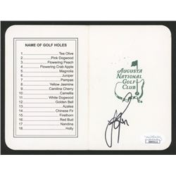 Justin Rose Signed "Masters" Augusta National Golf Club Scorecard (JSA COA)