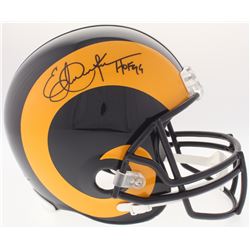 Eric Dickerson Signed Los Angeles Rams Full-Size Helmet Inscribed "HOF 99" (JSA COA)