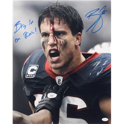 Brian Cushing Signed Houston Texans 16x20 Photo Inscribed "Bring It On B****" (JSA COA)