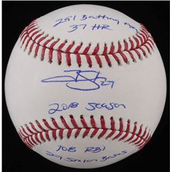 Trevor Story Signed OML Baseball with Multiple Inscriptions (JSA COA)
