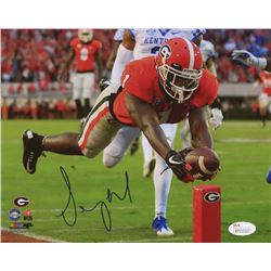 Sony Michel Signed Georgia Bulldogs 8x10 Photo (JSA COA)