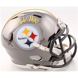 T.J. Watt Signed Pittsburgh Steelers Chrome Speed Mini Helmet (JSA COA  Watt Hologram)