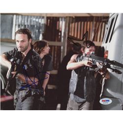 Andrew Lincoln  Norman Reedus Signed "The Walking Dead" 8x10 Photo (PSA COA)