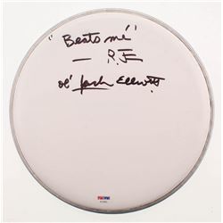 Ramblin' Jack Elliott Signed 10" Drumhead Inscribed "Beats Me"  "Ol' Jack Elliott" (PSA COA)