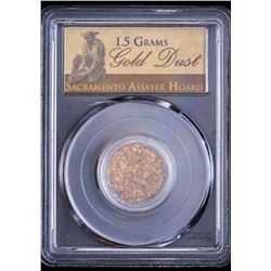 Gold Dust 1.5 Grams Sacramento Assayer Hoard (PCGS Genuine)