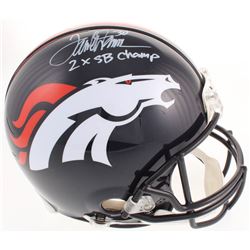 Terrell Davis Signed Denver Broncos Full-Size Authentic Proline Helmet Inscribed "2x SB Champ" (Radt