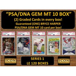 ICON AUTHENTIC  PSA GEM MT 10 CARD MYSTERY BOX (2) GRADED CARDS PER BOX! Guaranteed (one) Bryce Harp
