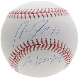 Jose Ramirez Signed OML Baseball Inscribed "30/30 - 2018" (Fanatics Hologram)