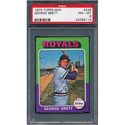 1975 Topps Mini #228 George Brett RC (PSA 8)