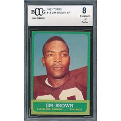 1963 Topps #14 Jim Brown (BCCG 8)