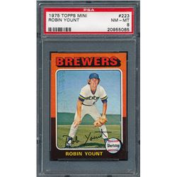 1975 Topps Mini #223 Robin Yount RC (PSA 8)