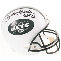 Curtis Martin Signed New York Jets Full-Size Helmet Inscribed "HOF 12" (Radtke COA)