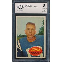 1960 Topps #1 Johnny Unitas (BCCG 8)