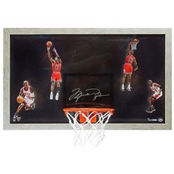 Michael Jordan Signed Chicago Bulls "Winning" 18.5x30.5 Custom Framed Limited Edition Backboard Disp