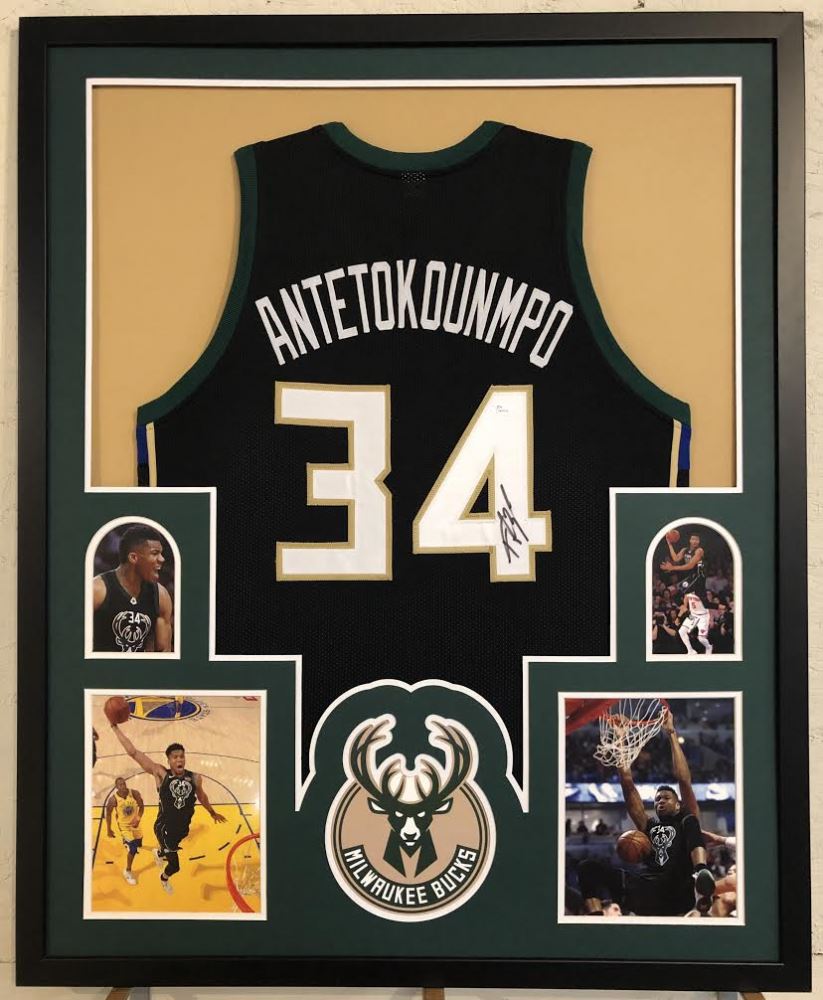framed giannis jersey