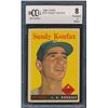 Image 1 : 1958 Topps #187 Sandy Koufax (BCCG 8)