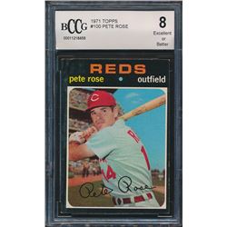 1971 Topps #100 Pete Rose (BCCG 8)